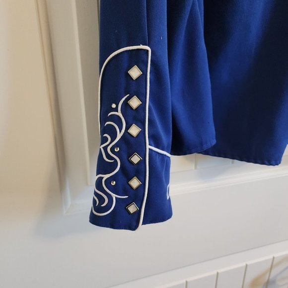 Women's Scully Western Blue Snap button Shirt XXL - Picture 15 of 16